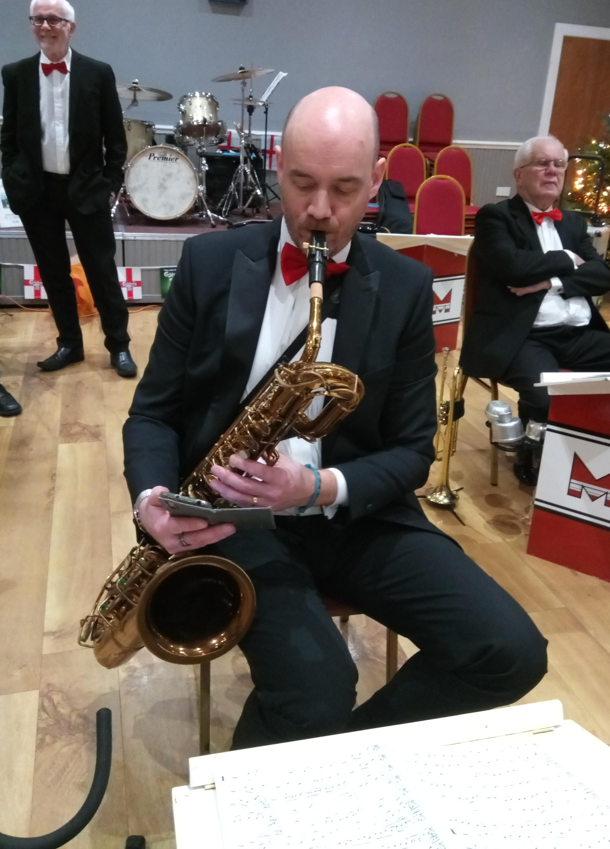 Stuart our baritone sax player, here playing the alto sax